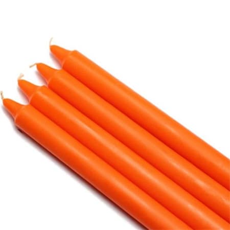 Jeco Jeco CEZ-093 10 in. Straight Taper Candles; Orange - 12 Piece CEZ-093